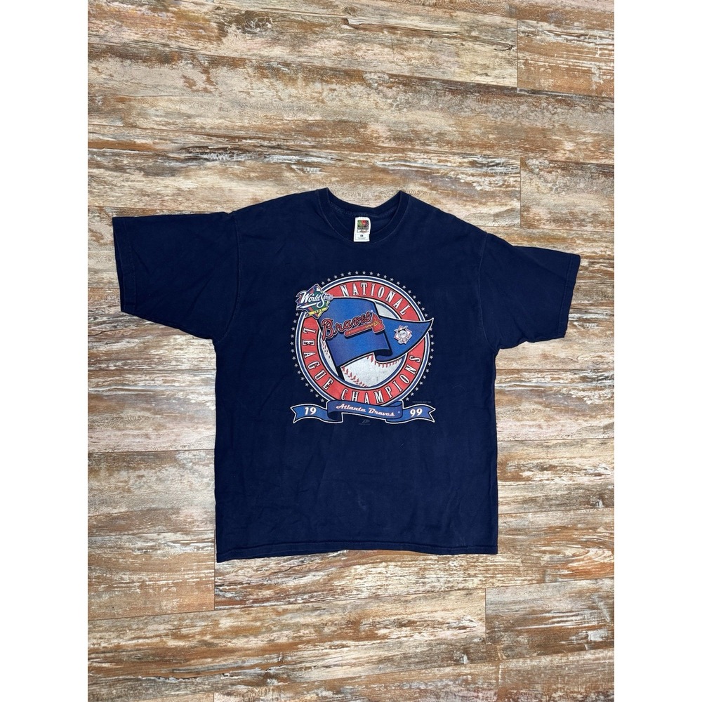 Vintage 1999 Atlanta Braves National League Champions T-Shirt Size XL Pro Player